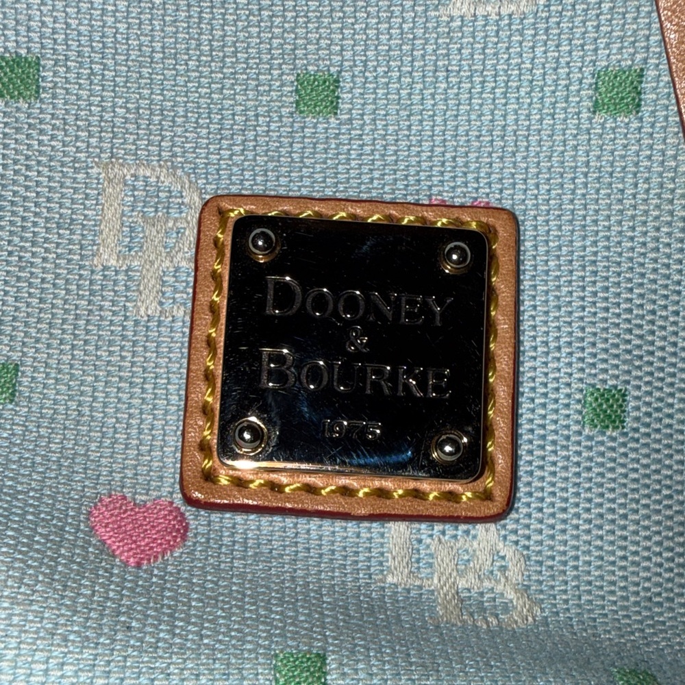 Dooney & Bourke Mint Pastel Heart Mini Shoulder Bag with Pom Pom Charm - Picture 15 of 16